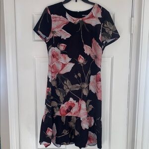 Karl Lagerfeld Black floral dress size 6